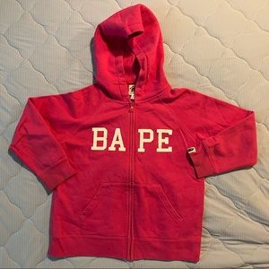 Bape kids logo hoodie size 130
